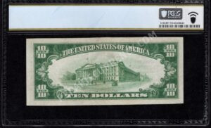 1801-1 Elverson, Pennsylvania $10 1929 Nationals Back