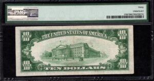 FR 1702* 1934A $10 Silver Certificates Back