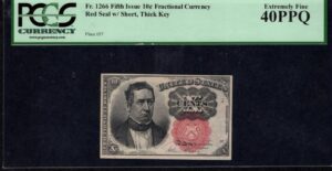 FR 1266 $0.10 5th Issue fractionals Front