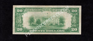 1802-1 Chest, Pennsylvania $20 1929 Nationals Back