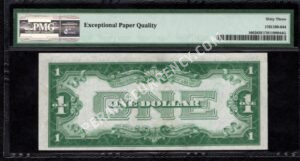 FR 1602  1928B $1 Silver Certificates Back