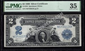 Silver Cert. 258 1899 $2 typenote Front