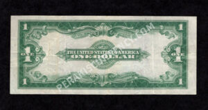 Silver Cert. 237 1923 $1 typenote Back