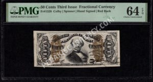 FR 1328 $0.50 3rd Issue fractionals Front