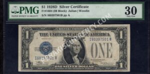 FR 1604 1928D $1 Silver Certificates Front