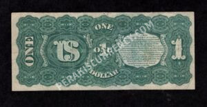 Legal Tender 18 1869 $1 typenote Back