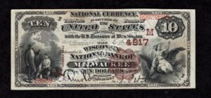 485 Milwaukee, Wisconsin $10 1882BB Nationals Front