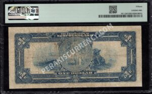 Newfoundland $$1 1920 World Notes Back