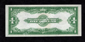 Silver Cert. 238 1923 $1 typenote Back