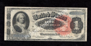 Silver Cert. 217 1886 $1 typenote Front