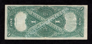 Silver Cert. 39 1917 $1 typenote Back