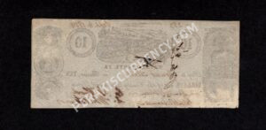 Wayne Pennsylvania $10 1859 Obsolete Back