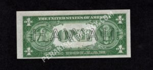 FR 2300 1935A $1 Hawaii Back