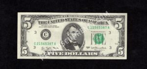 FR 1974-C 1977 $5 FRN Front