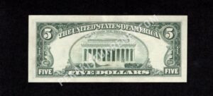 FR 1974-C 1977 $5 FRN Back