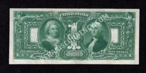 Silver Cert. 224 1896 $1 typenote Back