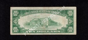 1901-1 Millheim, Pennsylvania $10 1929 Nationals Back