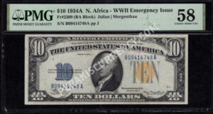 FR 2309 1934A $10 North Africa Front