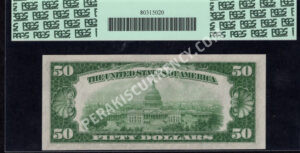 FR 2102-G 1934 $50 FRN Back