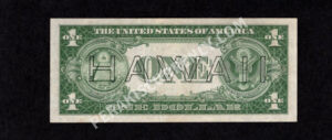 FR 2300 1935A $1 Hawaii Back