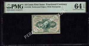 FR 1240 $0.10 1st Issue fractionals Front