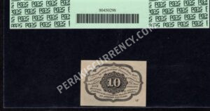 FR 1242 $0.10 1st Issue fractionals Back