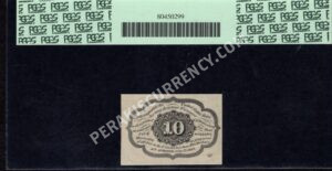 FR 1242 $0.10 1st Issue fractionals Back