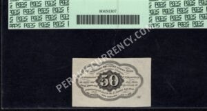 FR 1312 $0.50 1st Issue fractionals Back