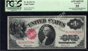 Legal Tender 36 1917 $1 typenote Front