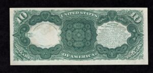 Legal Tender 106 1880 $10 typenote Back