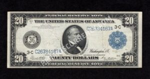 FRN 975 1914 $20 typenote Front