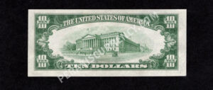 FR 1704 1934C $10 Silver Certificates Back