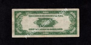 FR 2202-E 1934A $500 FRN Back