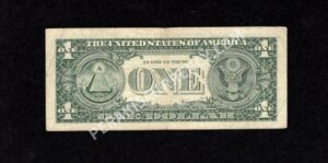 FR 1935-F 2006 $1 FRN Back