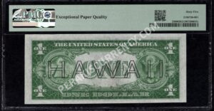 FR 2300 1935A $1 Hawaii Back