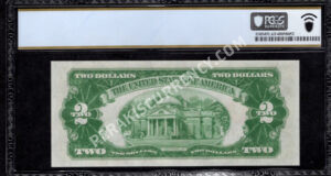 FR 1501 1928 $2 Legal Tender Notes Back