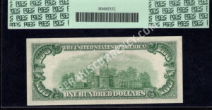 FR 2160-J 1950C $100 FRN Back