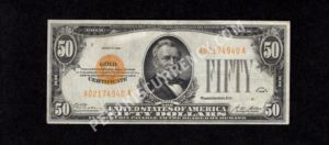 FR 2404 1928 $50 Gold Certificate Front