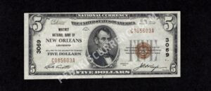 1800-1 New Orleans, Louisiana $5 1929 Nationals Front