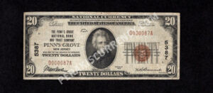 1802-1 Penn's Grove , New Jersey $20 1929 Nationals Front