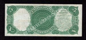 Legal Tender 91 1907 $5 typenote Back