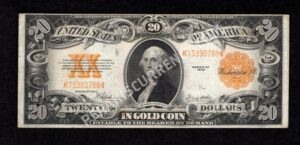 Gold Certificates 1187 1922 $20 typenote Front