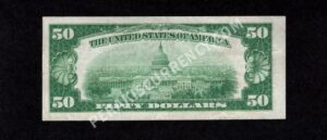 FR 1880-D 1929 $50 FRBN Back