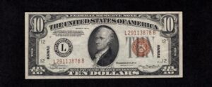 FR 2303 1934A $10 Hawaii Front