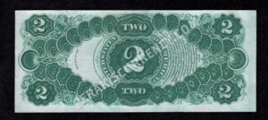 Legal Tender 58 1917 $2 typenote Back