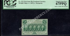 FR 1312 $0.50 1st Issue fractionals Front