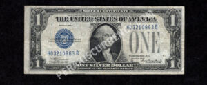 FR 1605 1928E $1 Silver Certificates Front