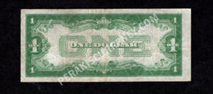 FR 1605 1928E $1 Silver Certificates Back