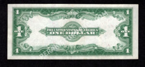 Silver Cert. 237 1923 $1 typenote Back