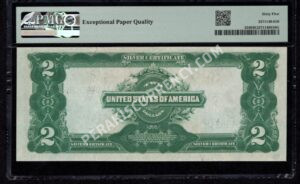 Silver Cert. 255 1899 $2 typenote Back